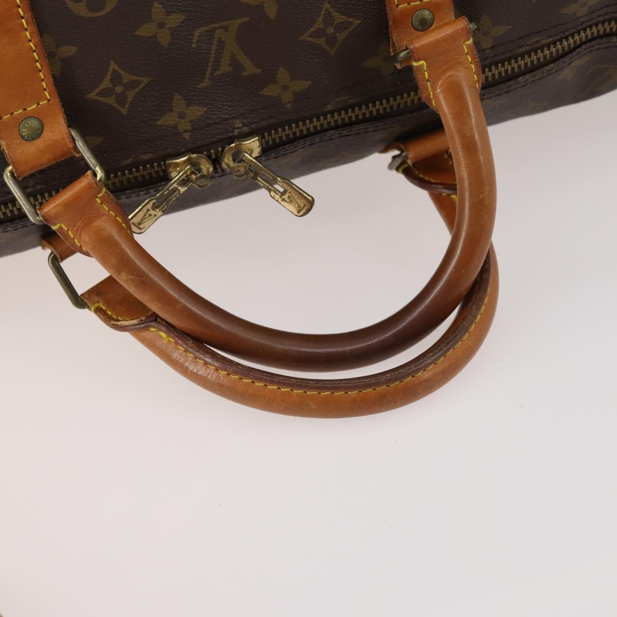 LOUIS VUITTON Monogram Keepall Bandouliere 60 Boston Bag M41412 LV Auth 175768