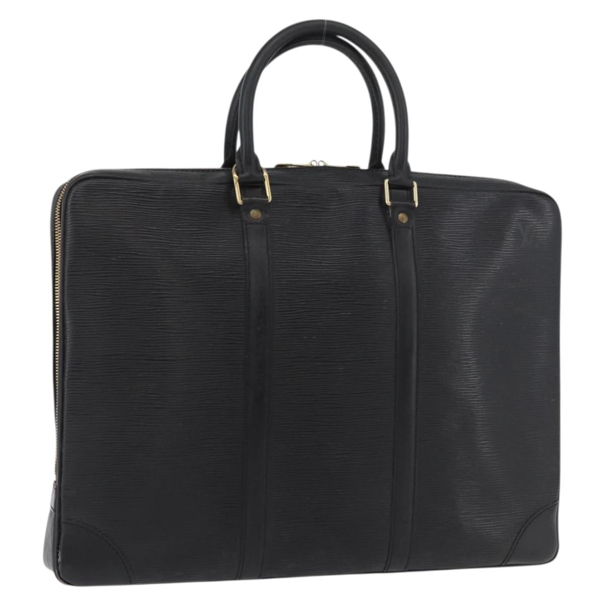 LOUIS VUITTON Epi Porte Documents Voyage Business Bag Black M40321 Auth 175801A