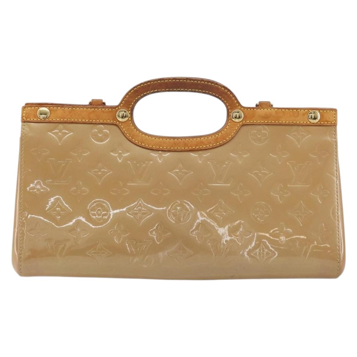 LOUIS VUITTON Monogram Vernis Roxbury Drive Bag 2Way Noisette M91372 Auth 175820