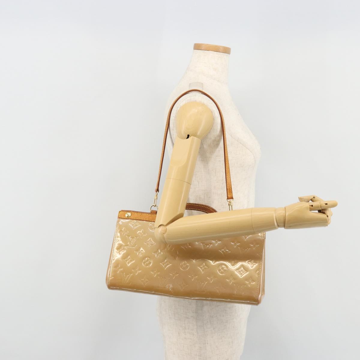 LOUIS VUITTON Monogram Vernis Roxbury Drive Bag 2Way Noisette M91372 Auth 175820