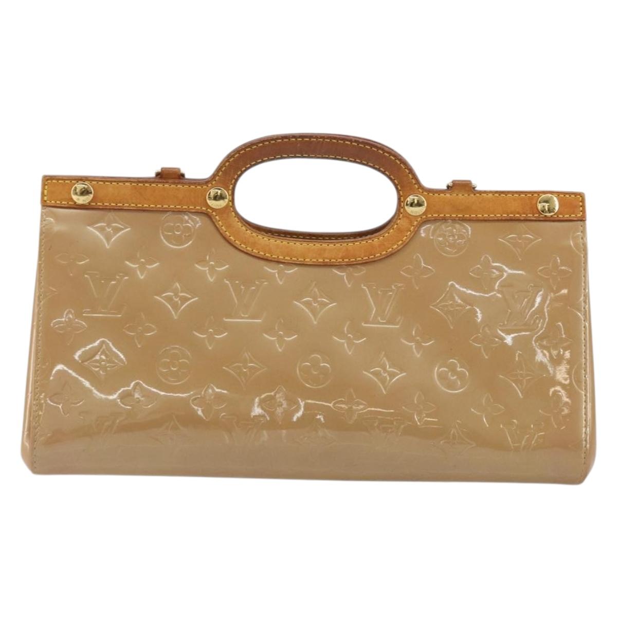LOUIS VUITTON Monogram Vernis Roxbury Drive Bag 2Way Noisette M91372 Auth 175820