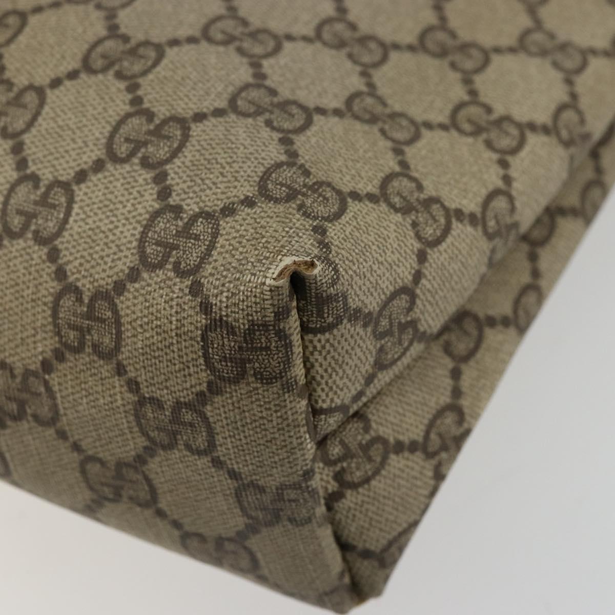 GUCCI GG Supreme Web Sherry Line Tote Bag PVC Beige 002 23 4487 Auth 175837