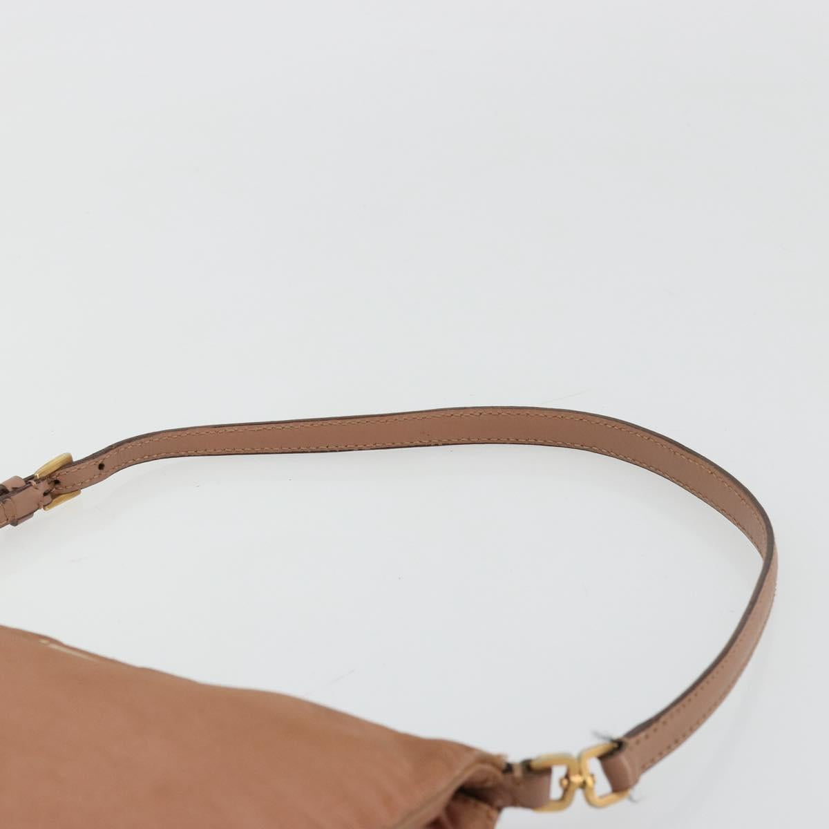 PRADA Accessory Pouch Nylon Pink Gold Auth 175840