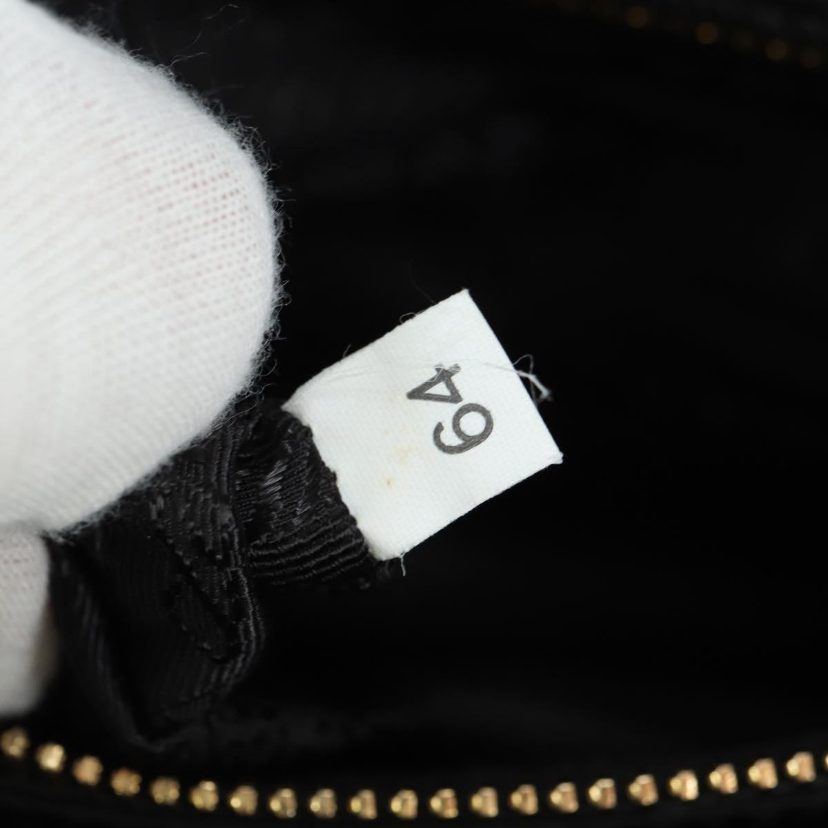 PRADA Galleria Hand Bag Safiano leather 2way Black Gold Auth 175843SAM