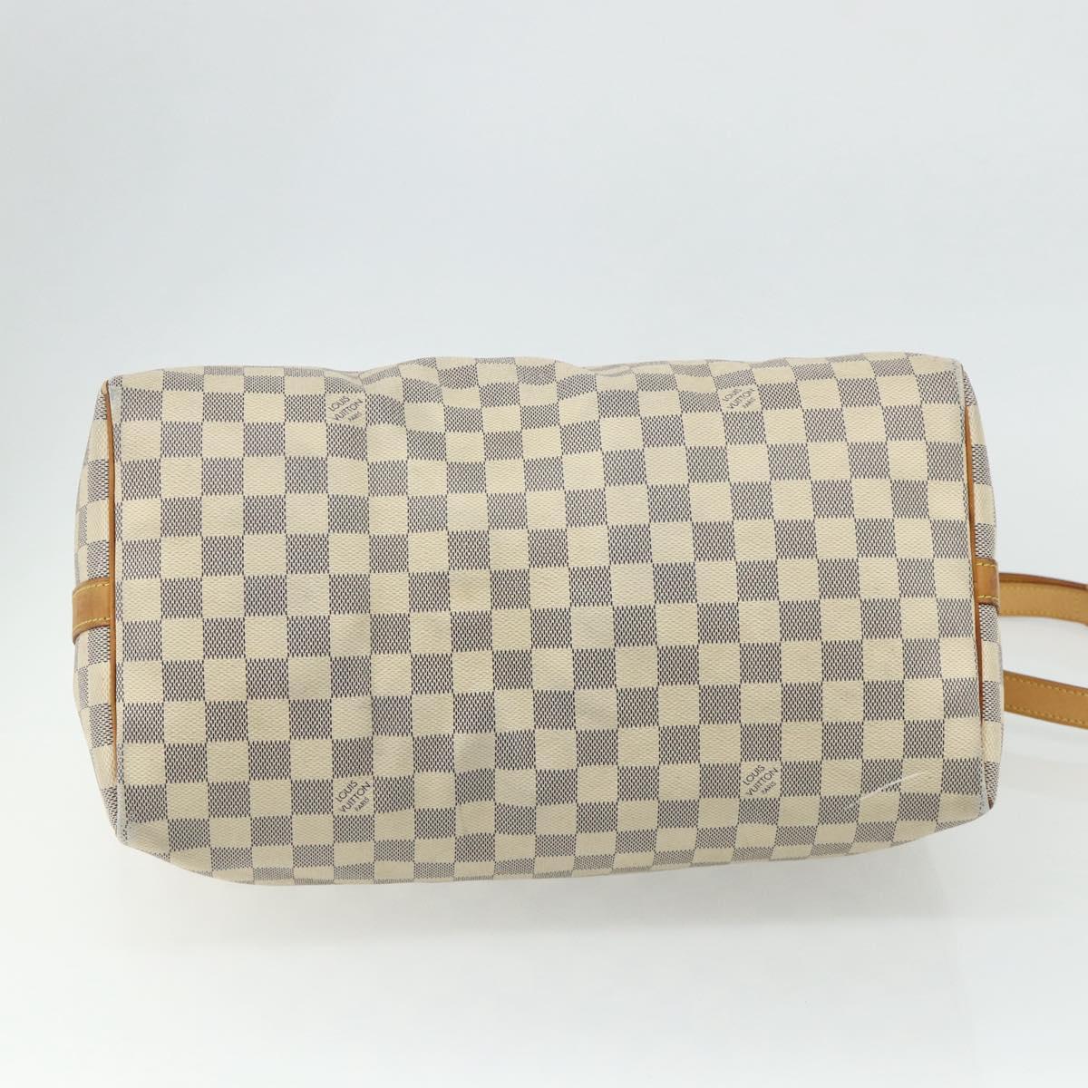 LOUIS VUITTON Damier Azur Speedy Bandouliere 35 Hand Bag N41372 LV Auth 175852
