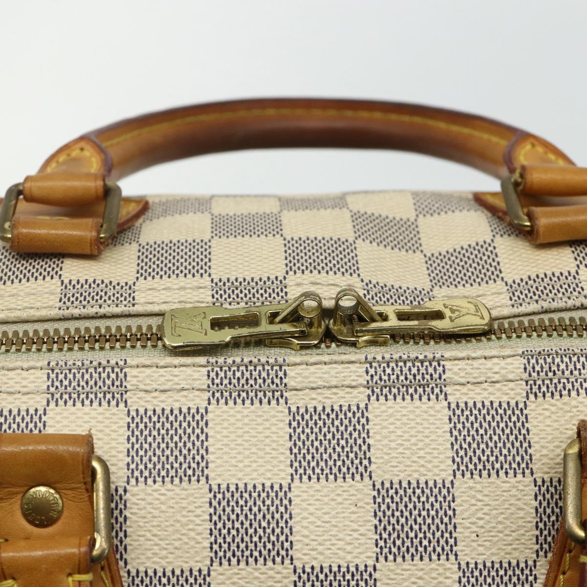 LOUIS VUITTON Damier Azur Speedy Bandouliere 35 Hand Bag N41372 LV Auth 175852