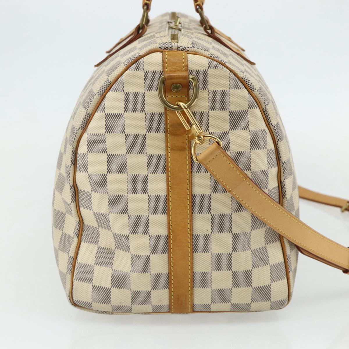 LOUIS VUITTON Damier Azur Speedy Bandouliere 35 Hand Bag N41372 LV Auth 175852