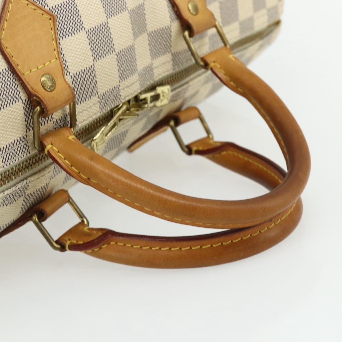 LOUIS VUITTON Damier Azur Speedy Bandouliere 35 Hand Bag N41372 LV Auth 175852