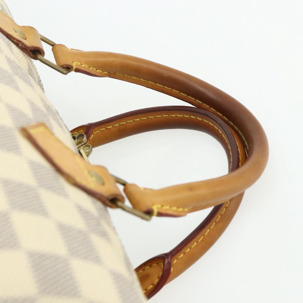 LOUIS VUITTON Damier Azur Speedy Bandouliere 35 Hand Bag N41372 LV Auth 175852