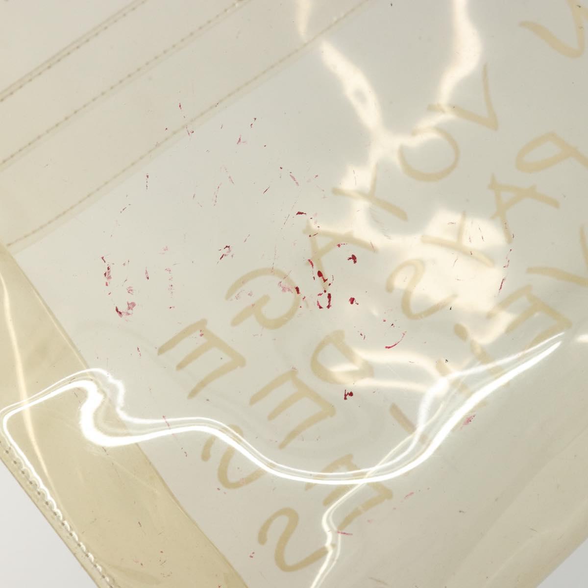 HERMES Vinyl Kelly Hand Bag Vinyl Clear Auth 175855