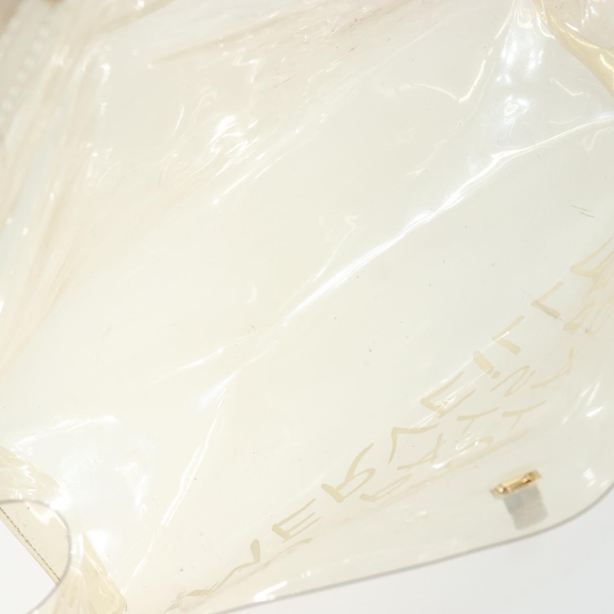 HERMES Vinyl Kelly Hand Bag Vinyl Clear Auth 175855