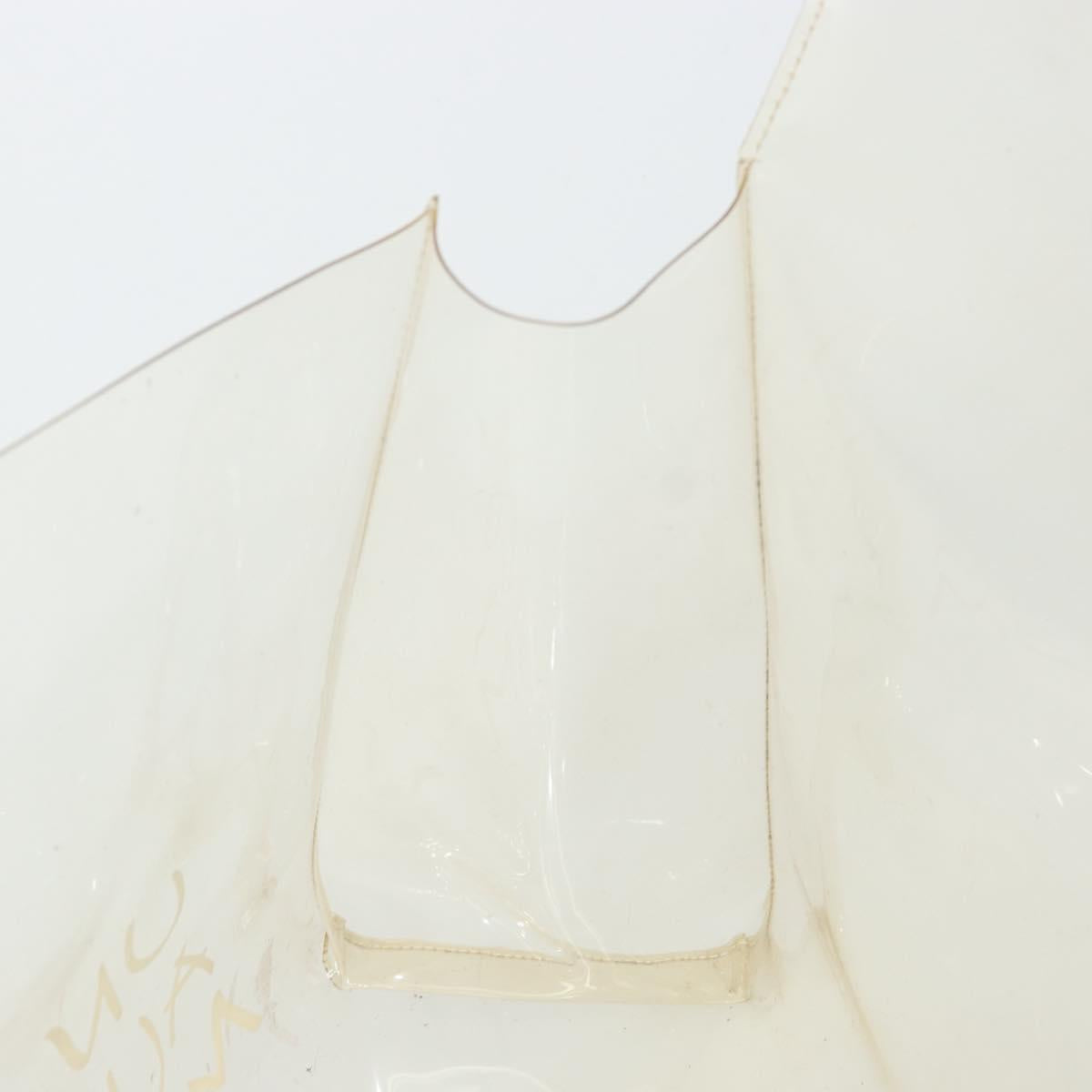 HERMES Vinyl Kelly Hand Bag Vinyl Clear Auth 175855