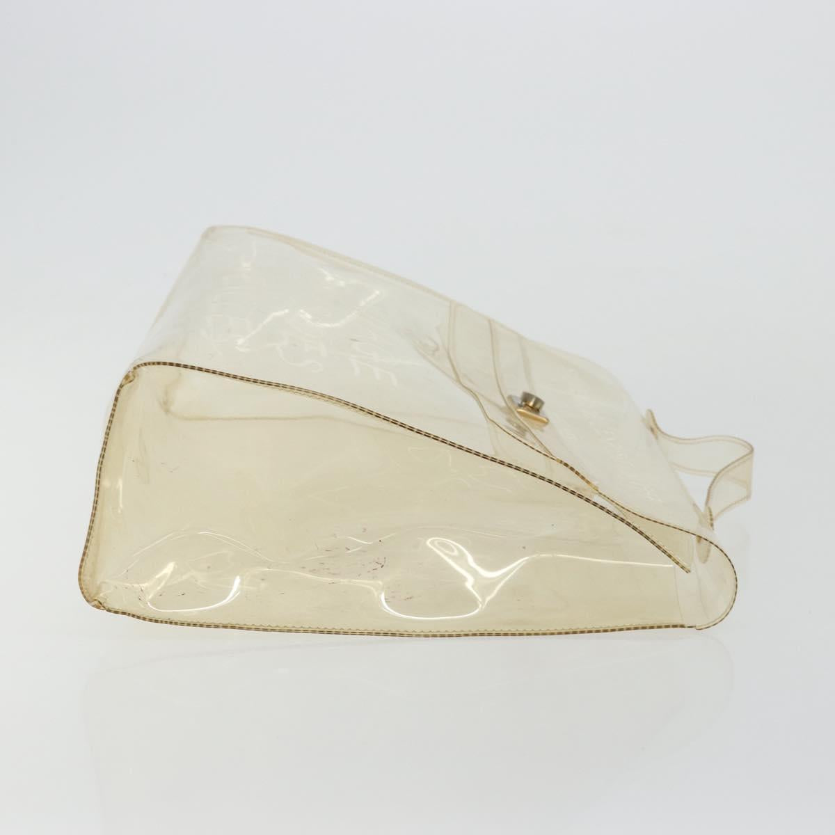 HERMES Vinyl Kelly Hand Bag Vinyl Clear Auth 175855