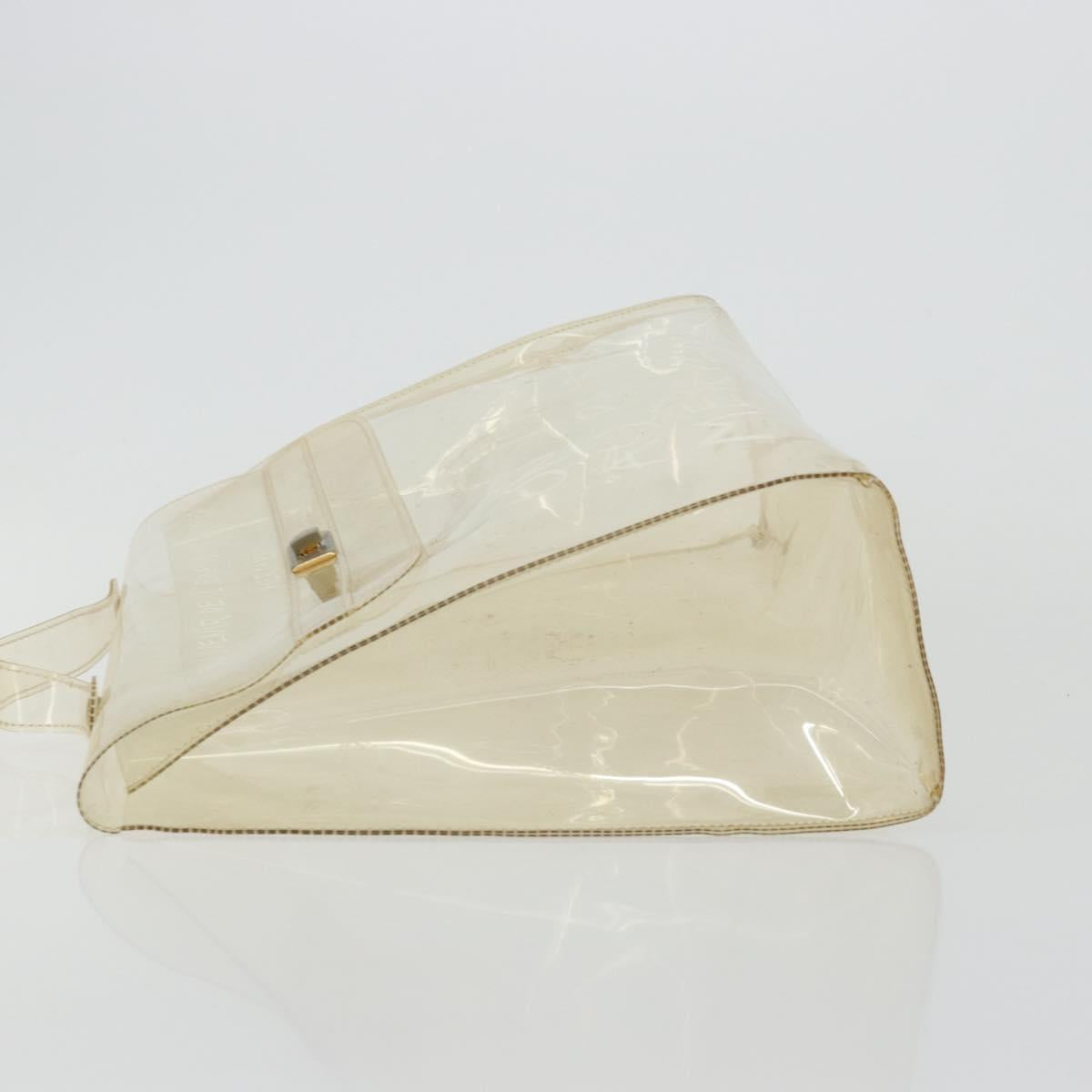HERMES Vinyl Kelly Hand Bag Vinyl Clear Auth 175855