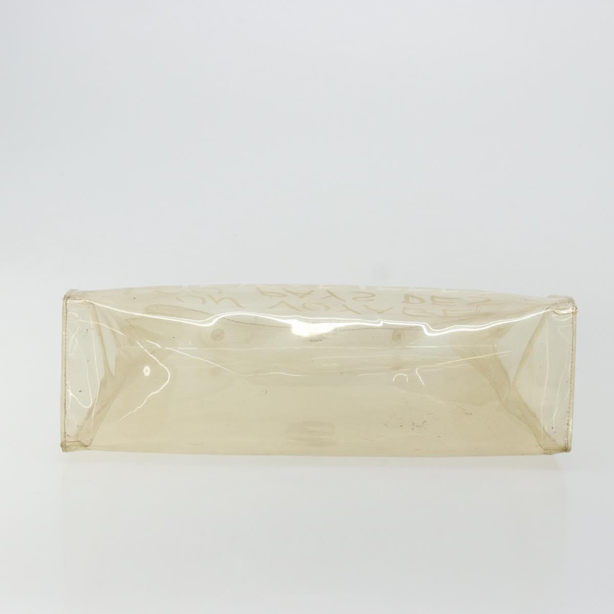 HERMES Vinyl Kelly Hand Bag Vinyl Clear Auth 175855