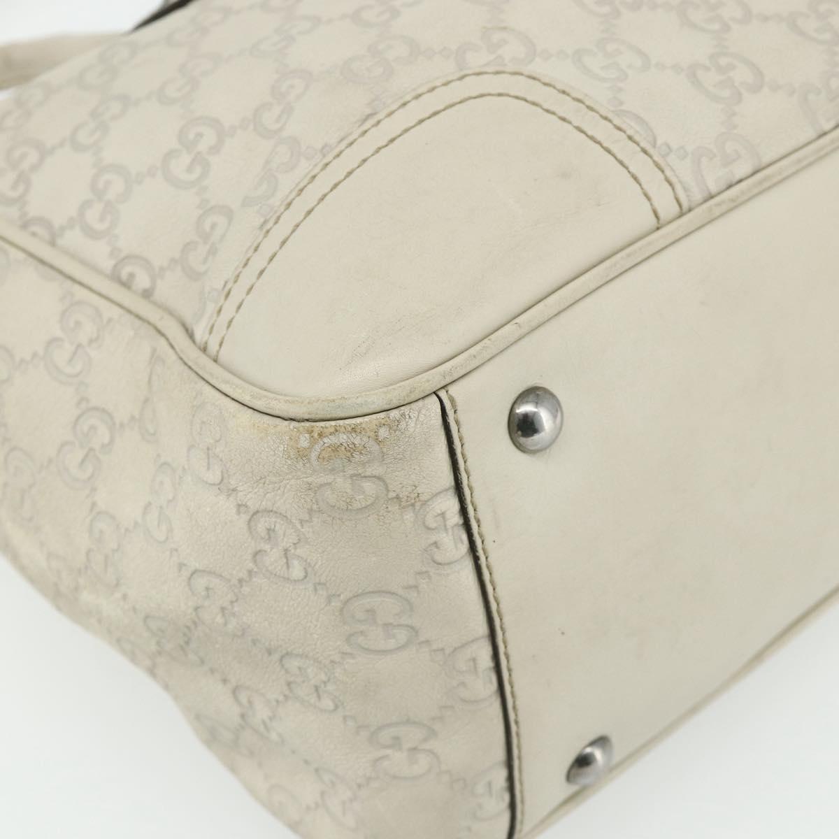 GUCCI GG Canvas Guccissima WebSherry Line Bag Leather Ivory 293599 Auth 175873