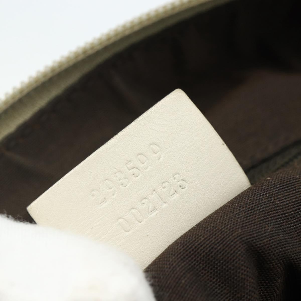 GUCCI GG Canvas Guccissima WebSherry Line Bag Leather Ivory 293599 Auth 175873