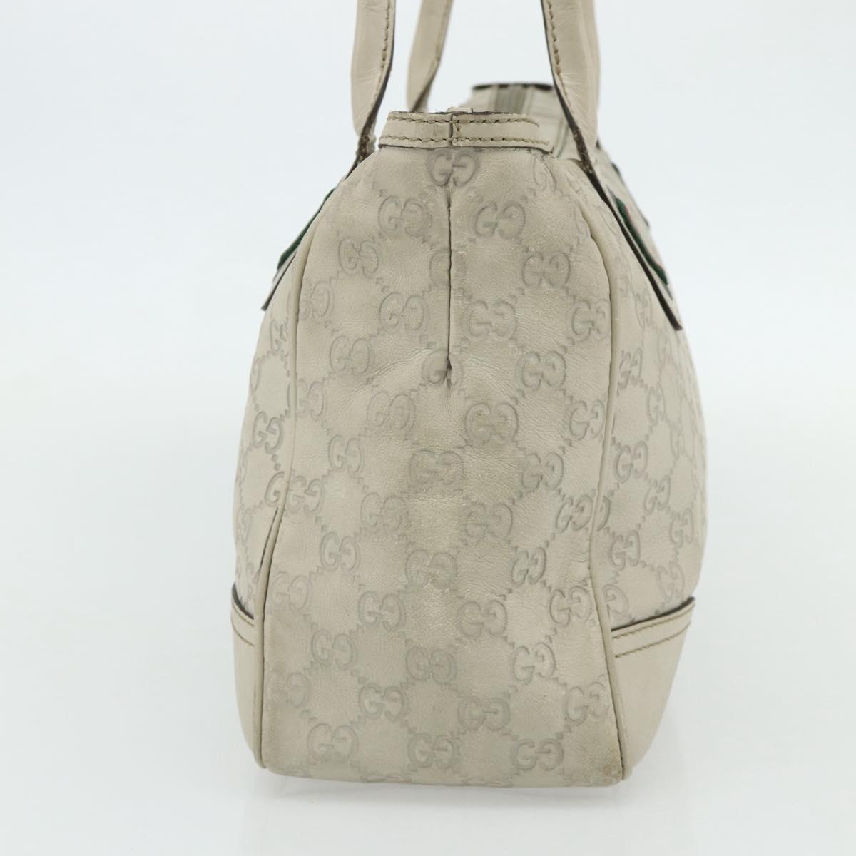 GUCCI GG Canvas Guccissima WebSherry Line Bag Leather Ivory 293599 Auth 175873