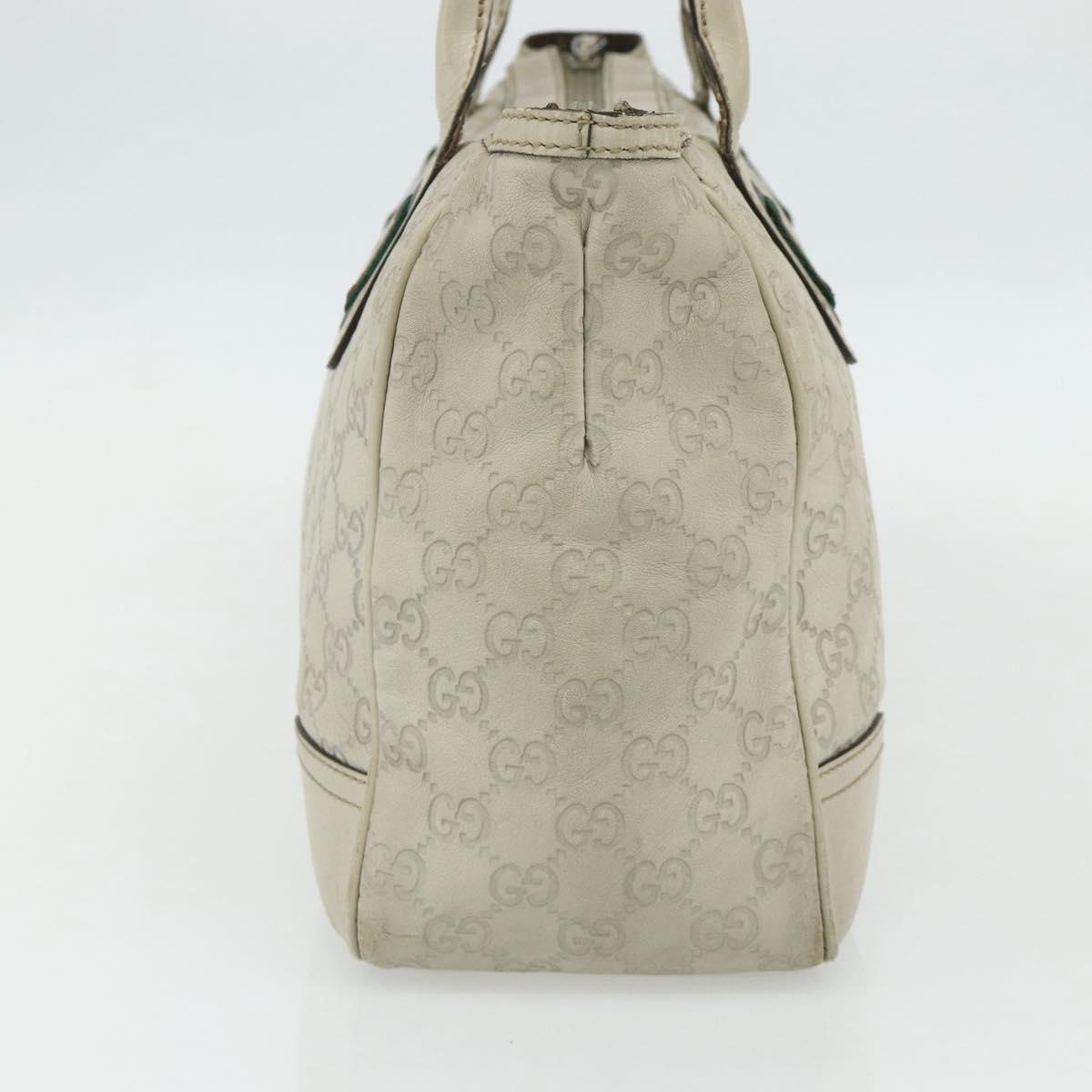 GUCCI GG Canvas Guccissima WebSherry Line Bag Leather Ivory 293599 Auth 175873