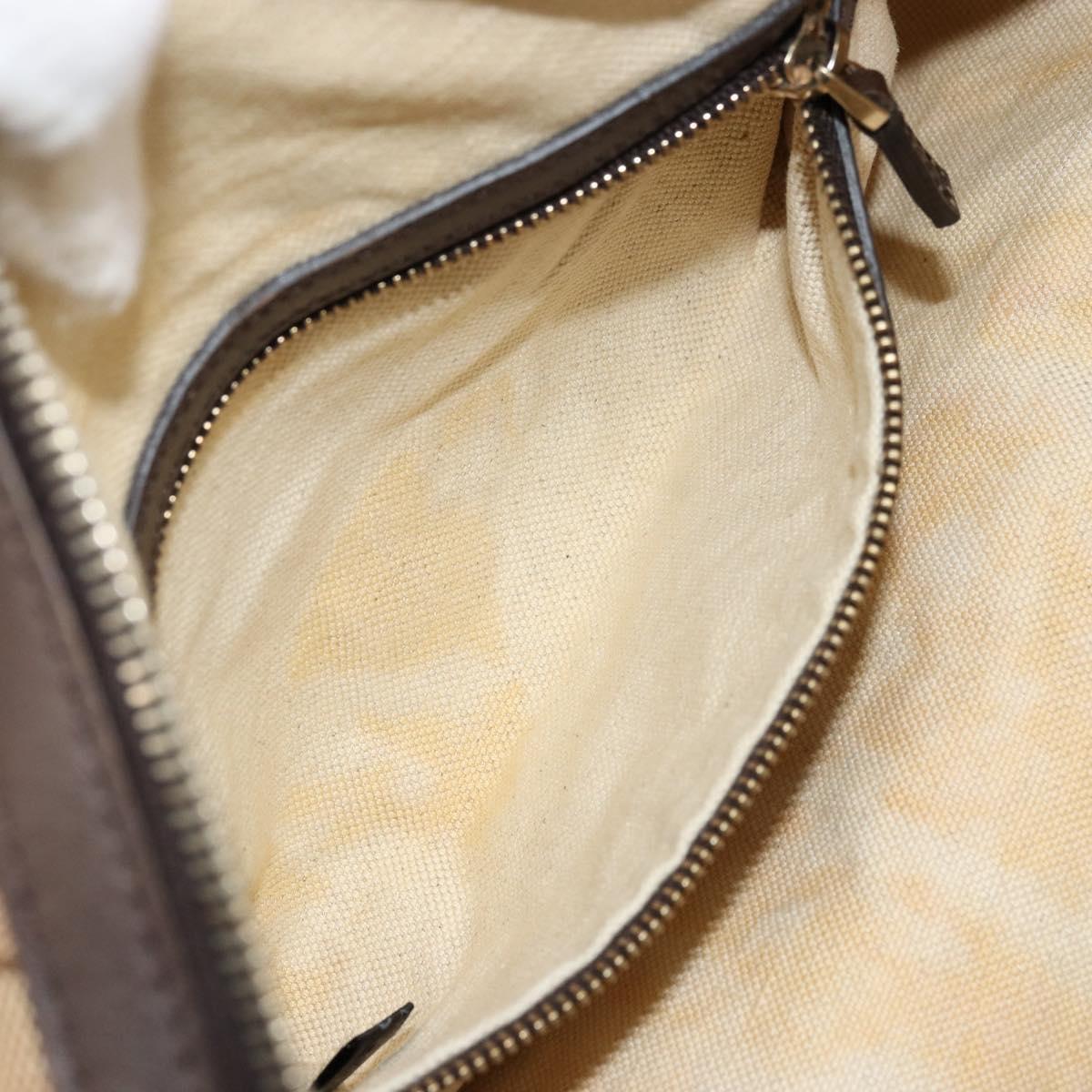 GUCCI GG Canvas Mini Boston Bag Beige Gold 269876 Auth 175892