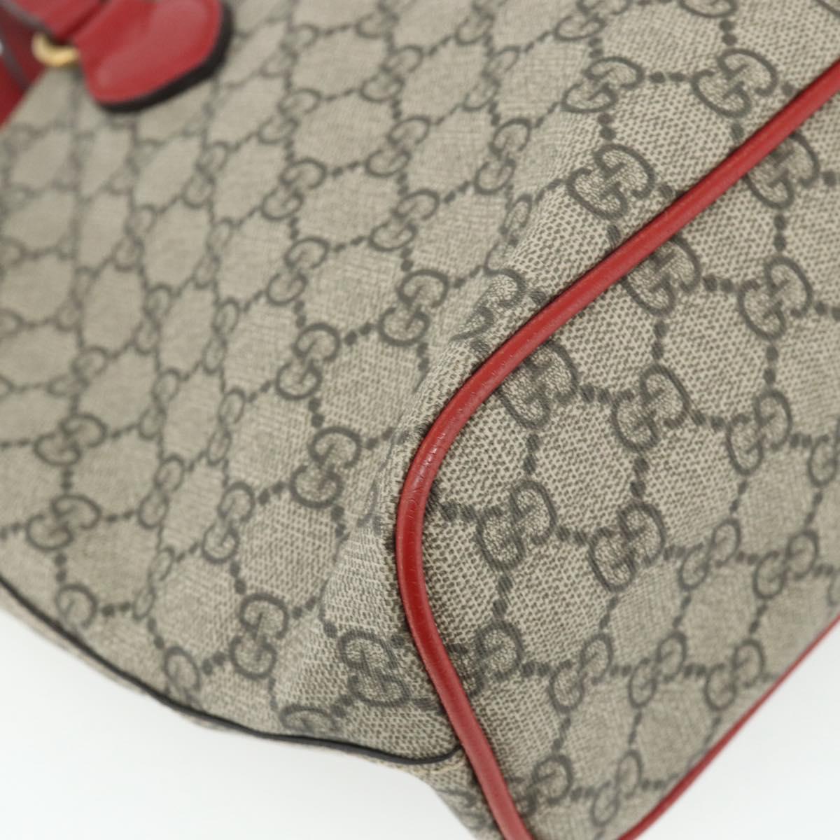 GUCCI GG Supreme Mystic Cat Hand Bag PVC 2way Beige Gold 473887 Auth 175893A