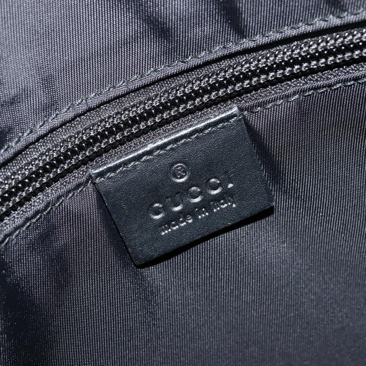GUCCI GG Supreme Shoulder Bag PVC Black Silver 387514 Auth 175909