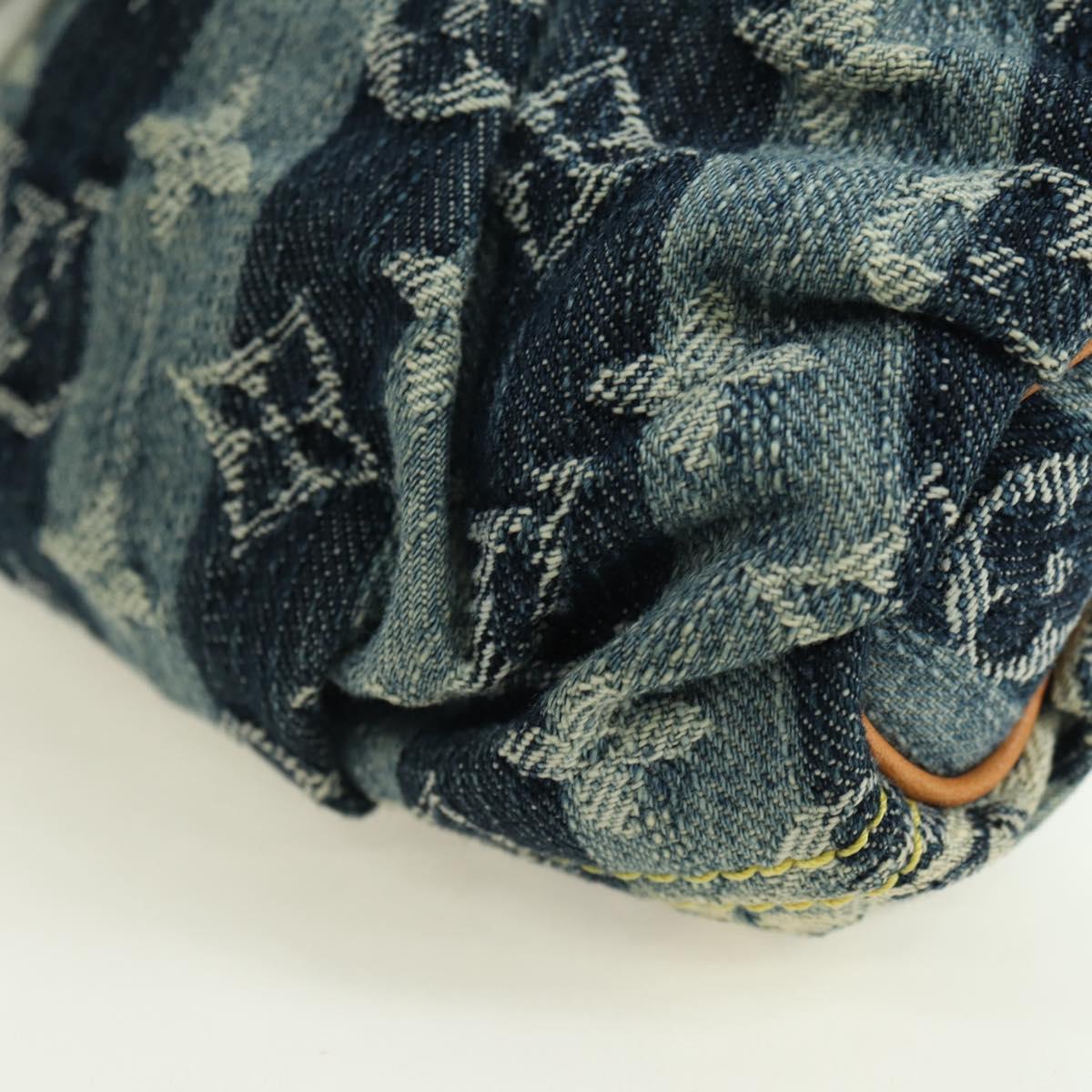 LOUIS VUITTON Monogram Denim Trousse Leie Pouch Blue M95335 LV Auth 175930SAV