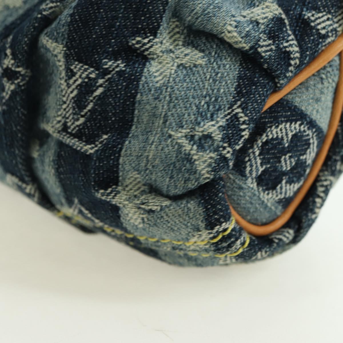 LOUIS VUITTON Monogram Denim Trousse Leie Pouch Blue M95335 LV Auth 175930SAV
