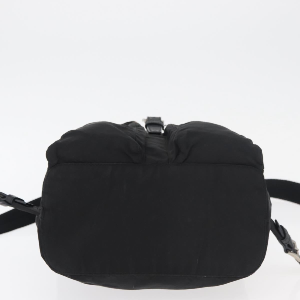 PRADA Backpack Nylon Black Silver Auth 175963