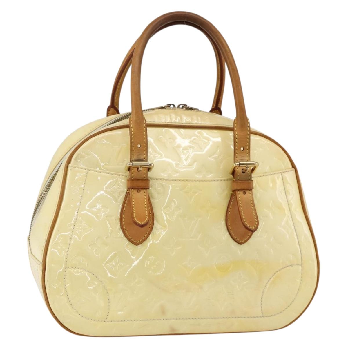LOUIS VUITTON Monogram Vernis Summit Drive Hand Bag Perle M93514 LV Auth 175967