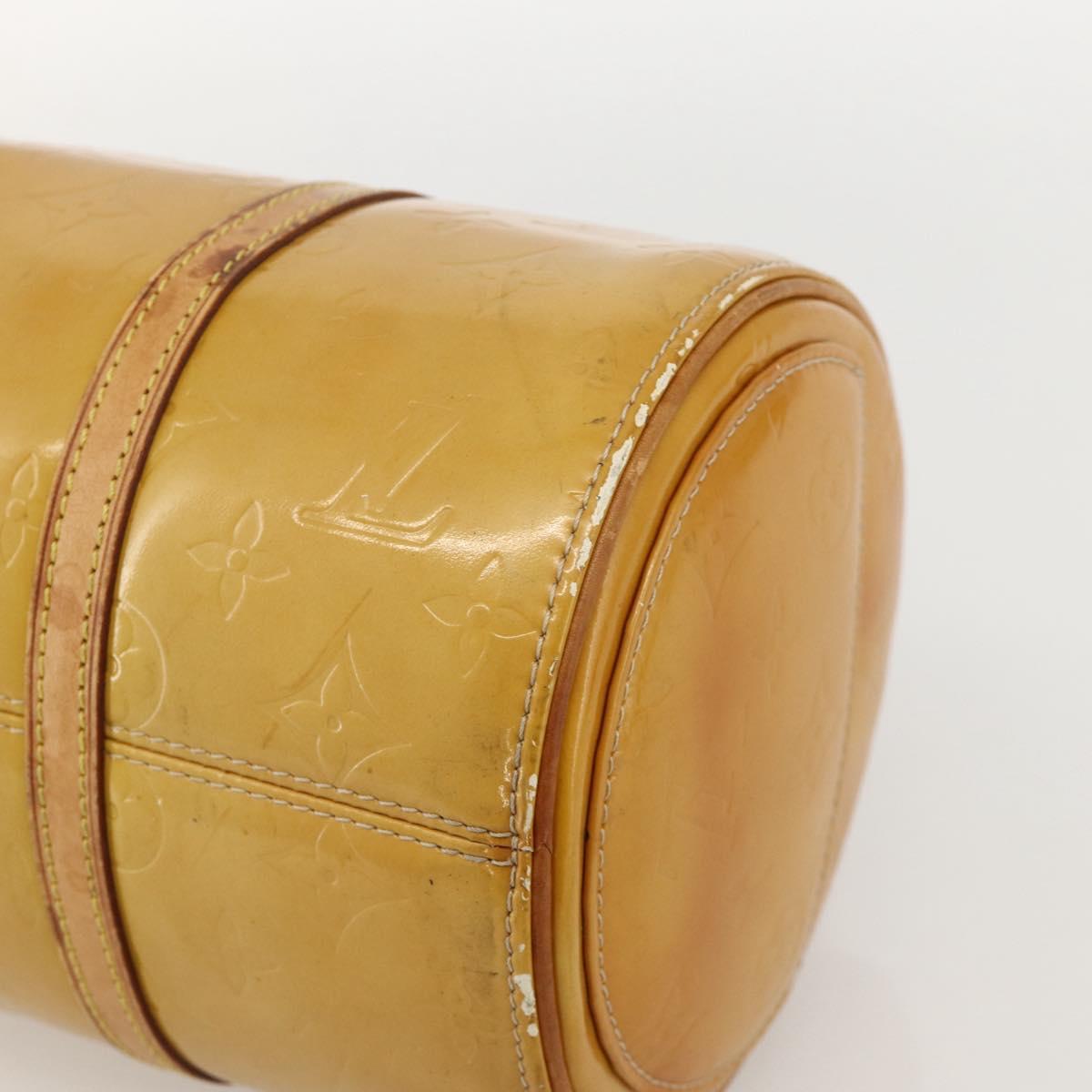 LOUIS VUITTON Monogram Vernis Bedford Hand Bag Beige M91006 LV Auth 175968