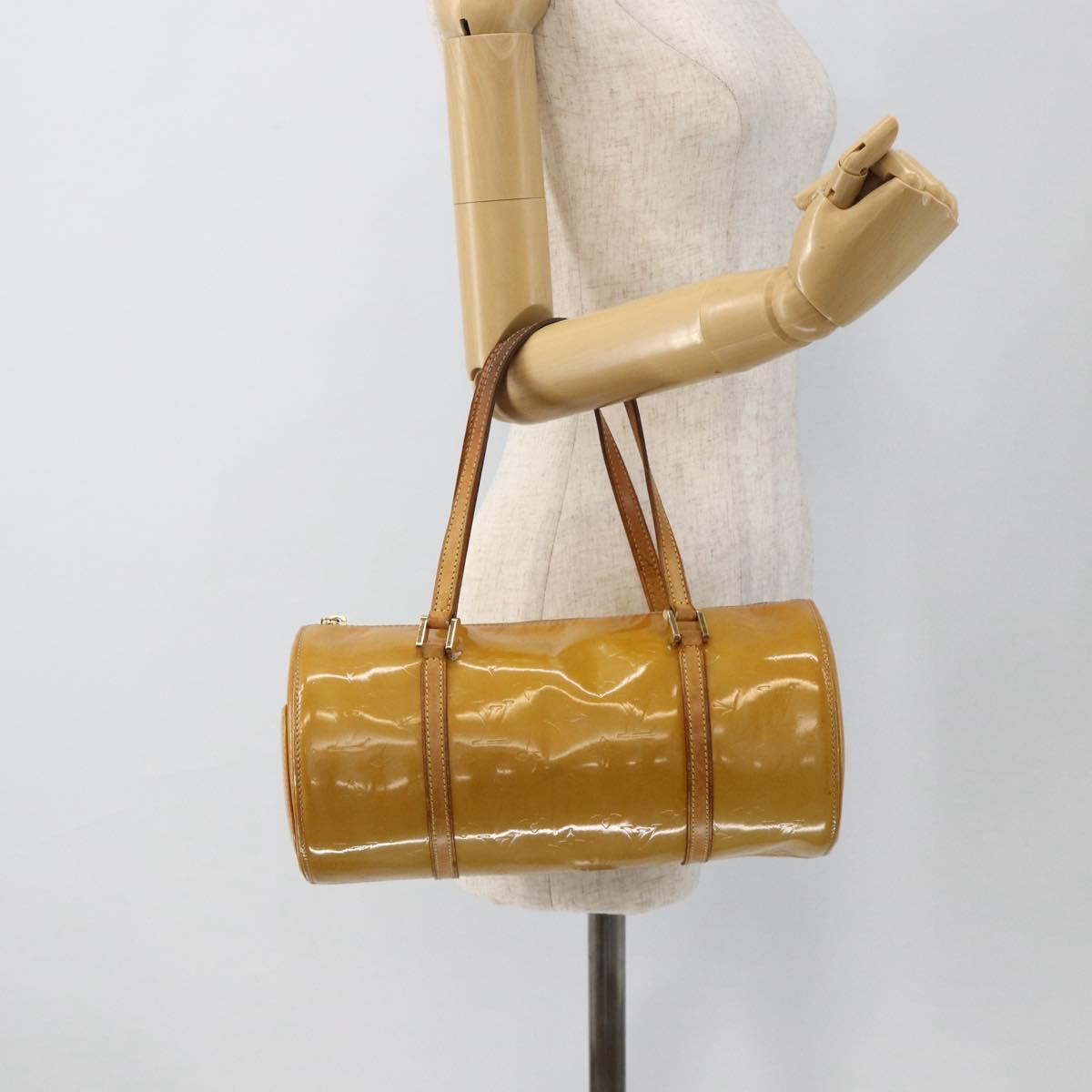 LOUIS VUITTON Monogram Vernis Bedford Hand Bag Beige M91006 LV Auth 175968