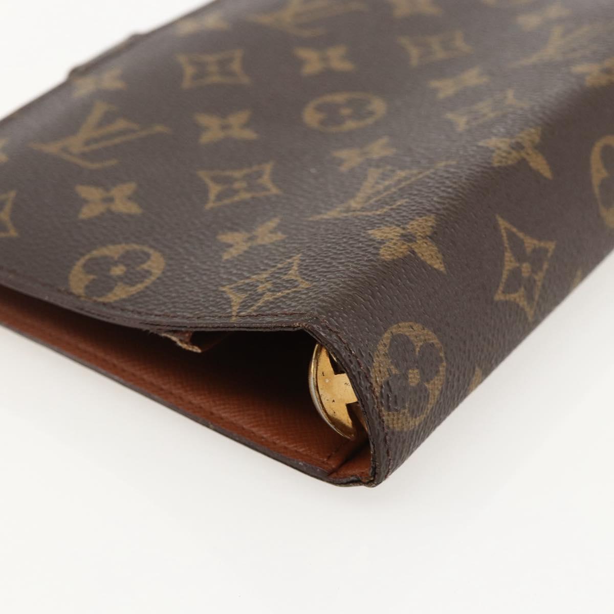 LOUIS VUITTON Monogram Agenda MM Day Planner Cover R20105 LV Auth 175981