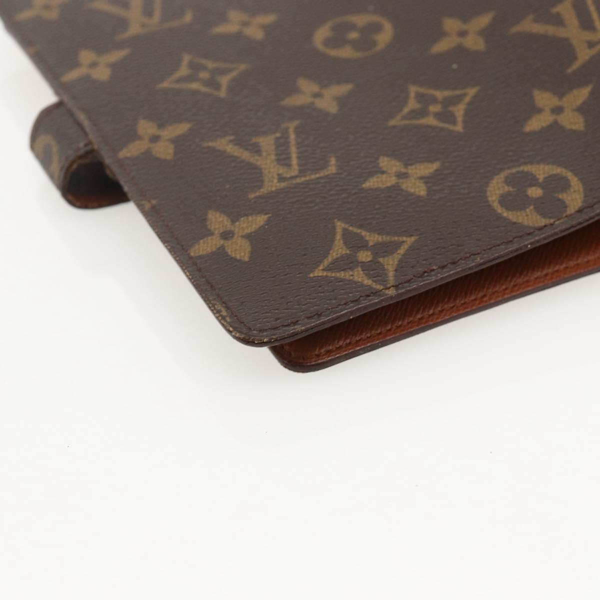 LOUIS VUITTON Monogram Agenda MM Day Planner Cover R20105 LV Auth 175981