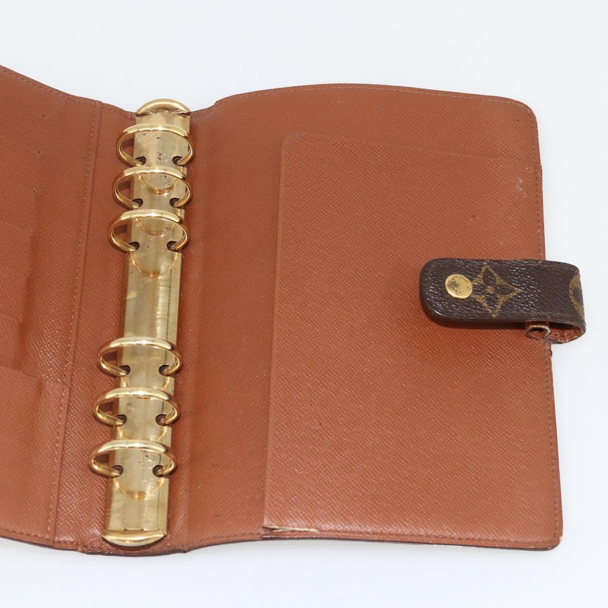 LOUIS VUITTON Monogram Agenda MM Day Planner Cover R20105 LV Auth 175981