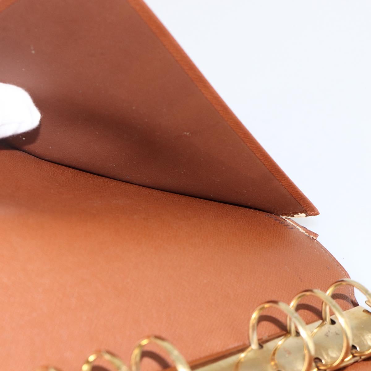 LOUIS VUITTON Monogram Agenda MM Day Planner Cover R20105 LV Auth 175981