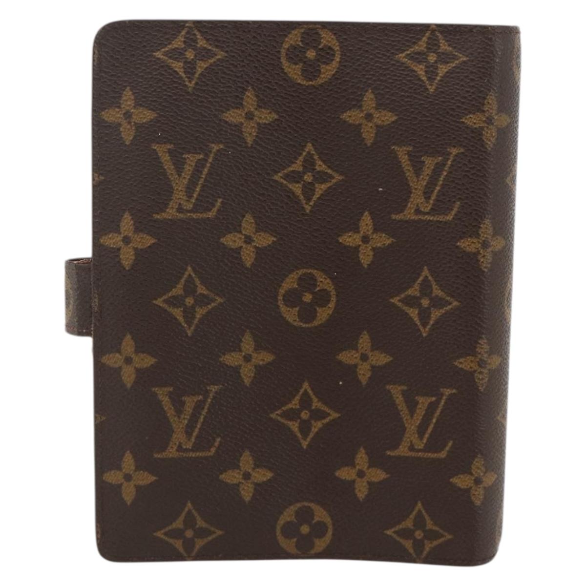 LOUIS VUITTON Monogram Agenda MM Day Planner Cover R20105 LV Auth 175981