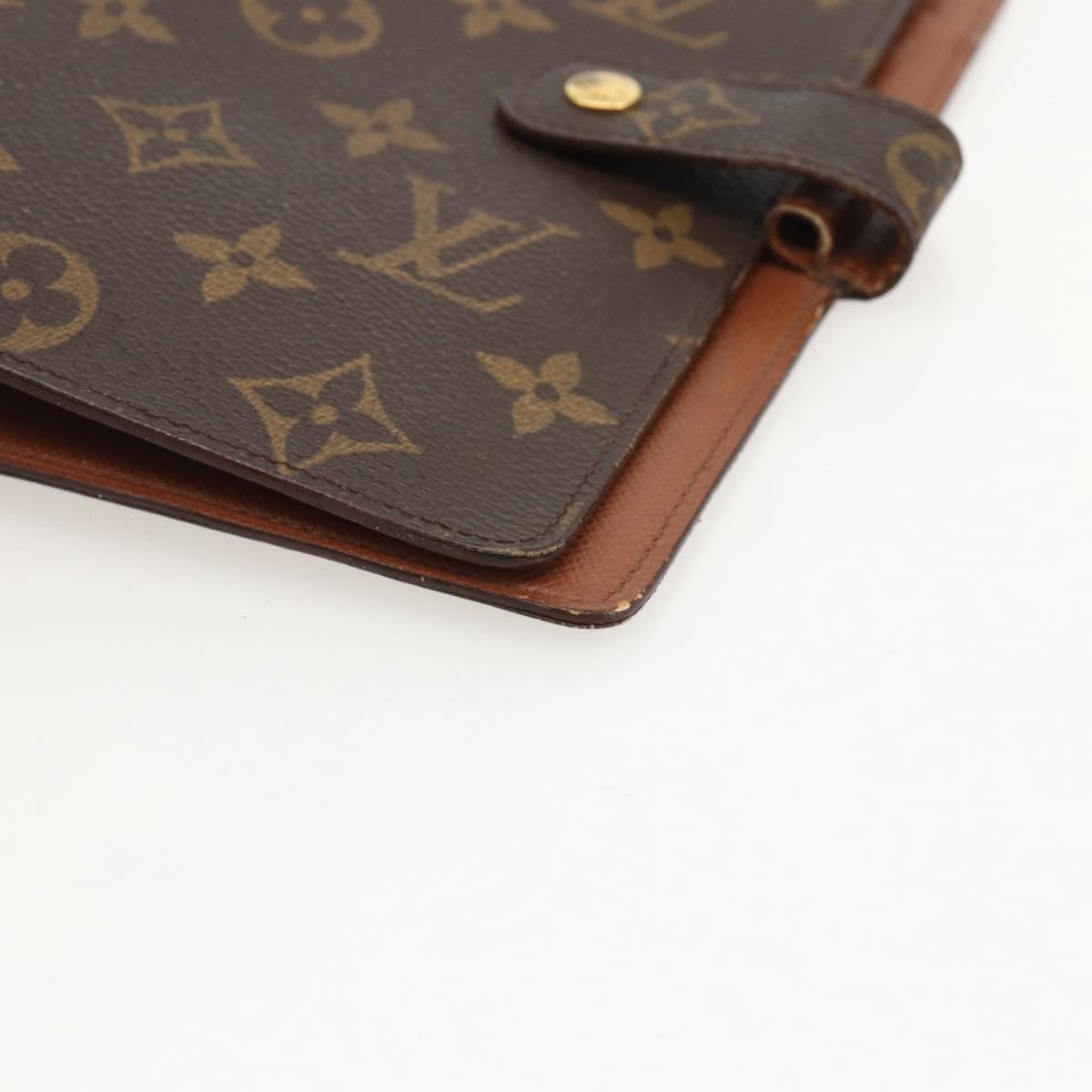 LOUIS VUITTON Monogram Agenda MM Day Planner Cover R20105 LV Auth 175981