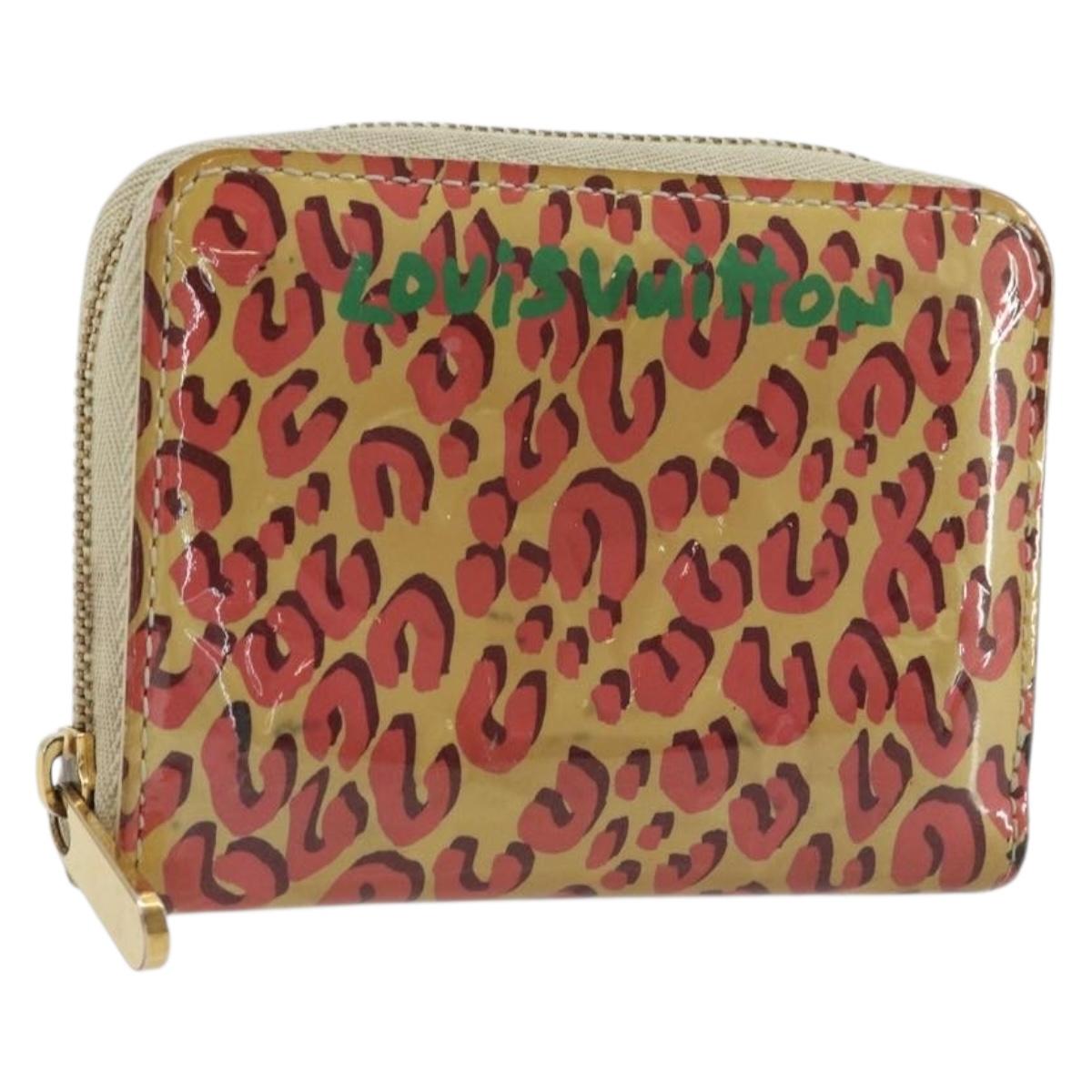 LOUIS VUITTON Vernis Leopard Zippy Coin Purse Broncorail M91484 LV Auth 175990