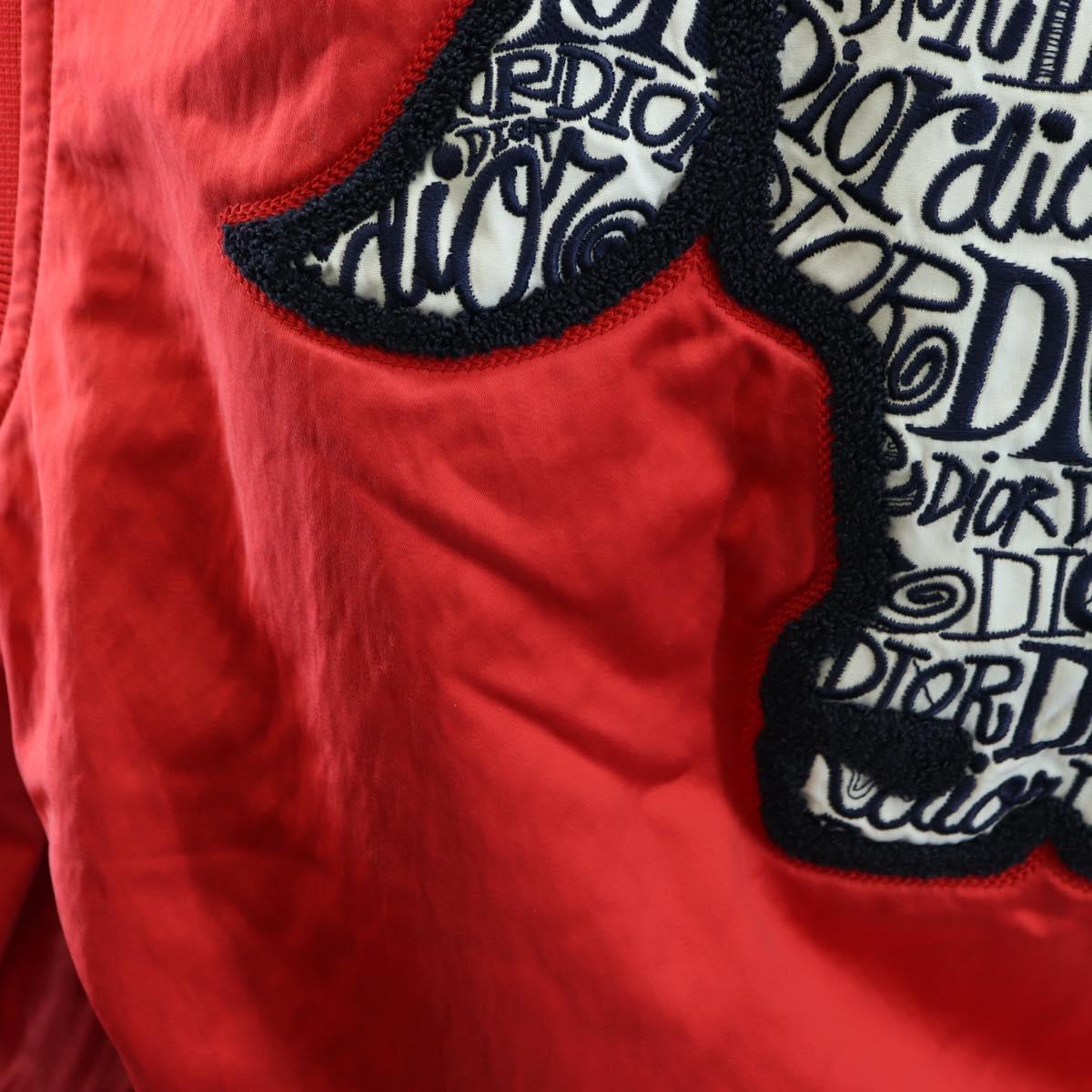 Christian Dior Bomber jacket Shawn Stussy Collaboration Nylon Red Auth 175991SM