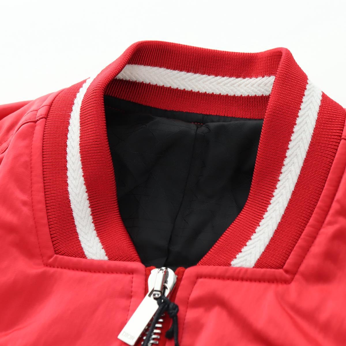 Christian Dior Bomber jacket Shawn Stussy Collaboration Nylon Red Auth 175991SM