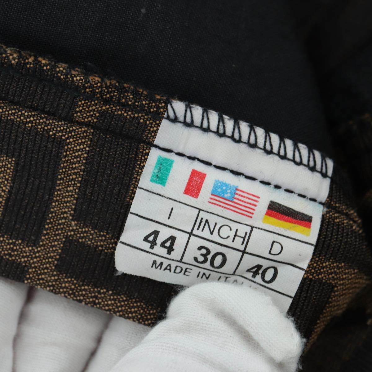 FENDI Zucca Canvas Skirt Black Brown Auth 175992A