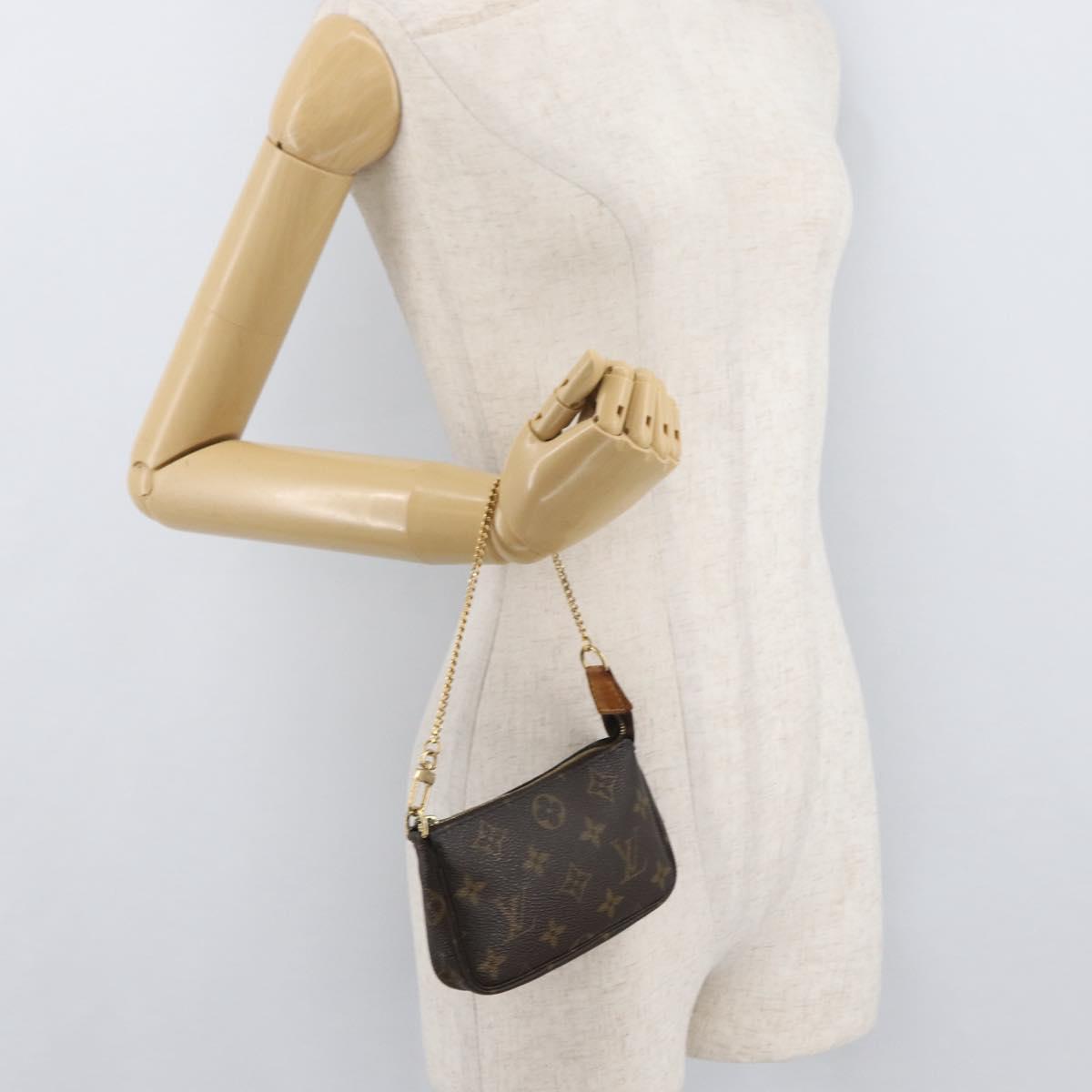 LOUIS VUITTON Monogram Mini Pochette Accessoires Pouch M58009 LV Auth 176073