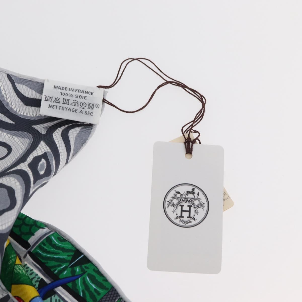 HERMES Carre 90 Scarf ""LA MARCHE DU ZAMBEZE"" Silk Multicolor Auth 176082V