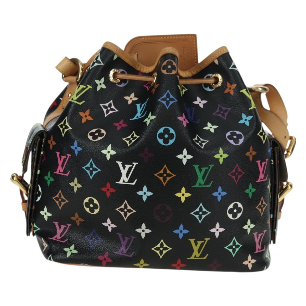LOUIS VUITTON Monogram Multicolor Petit Noe Bag Black M42230 LV Auth 176094V