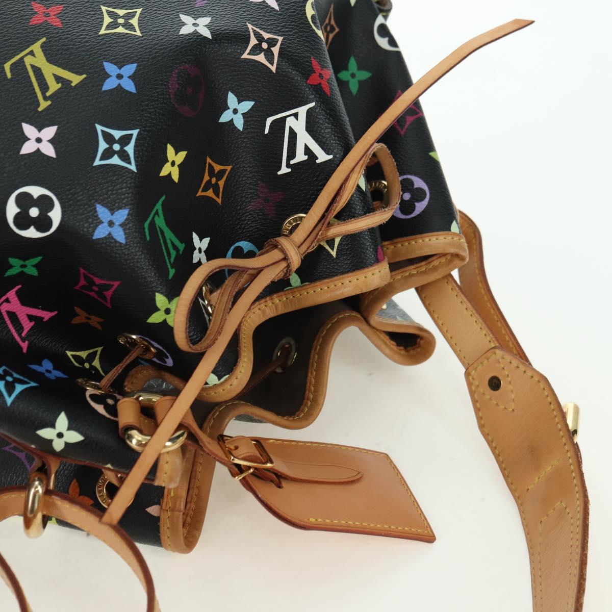 LOUIS VUITTON Monogram Multicolor Petit Noe Bag Black M42230 LV Auth 176094V