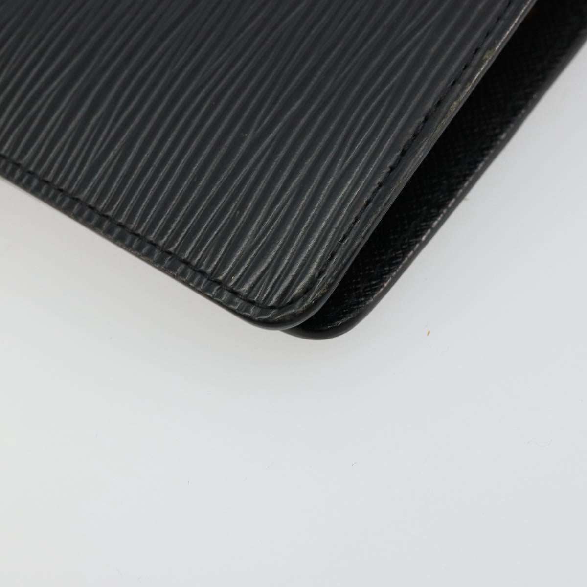 LOUIS VUITTON Epi Agenda MM Day Planner Cover Black R20042 LV Auth 176102A