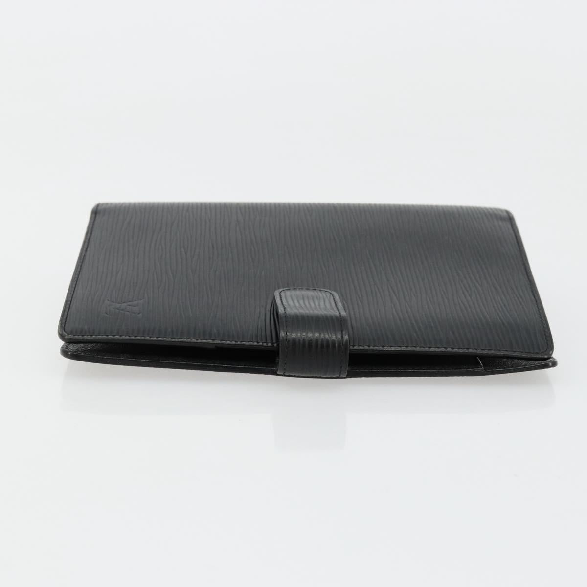 LOUIS VUITTON Epi Agenda MM Day Planner Cover Black R20042 LV Auth 176102A
