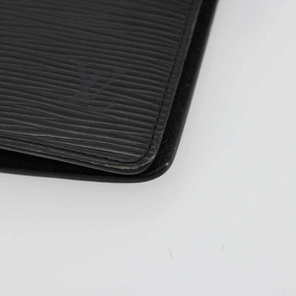 LOUIS VUITTON Epi Agenda MM Day Planner Cover Black R20042 LV Auth 176102A