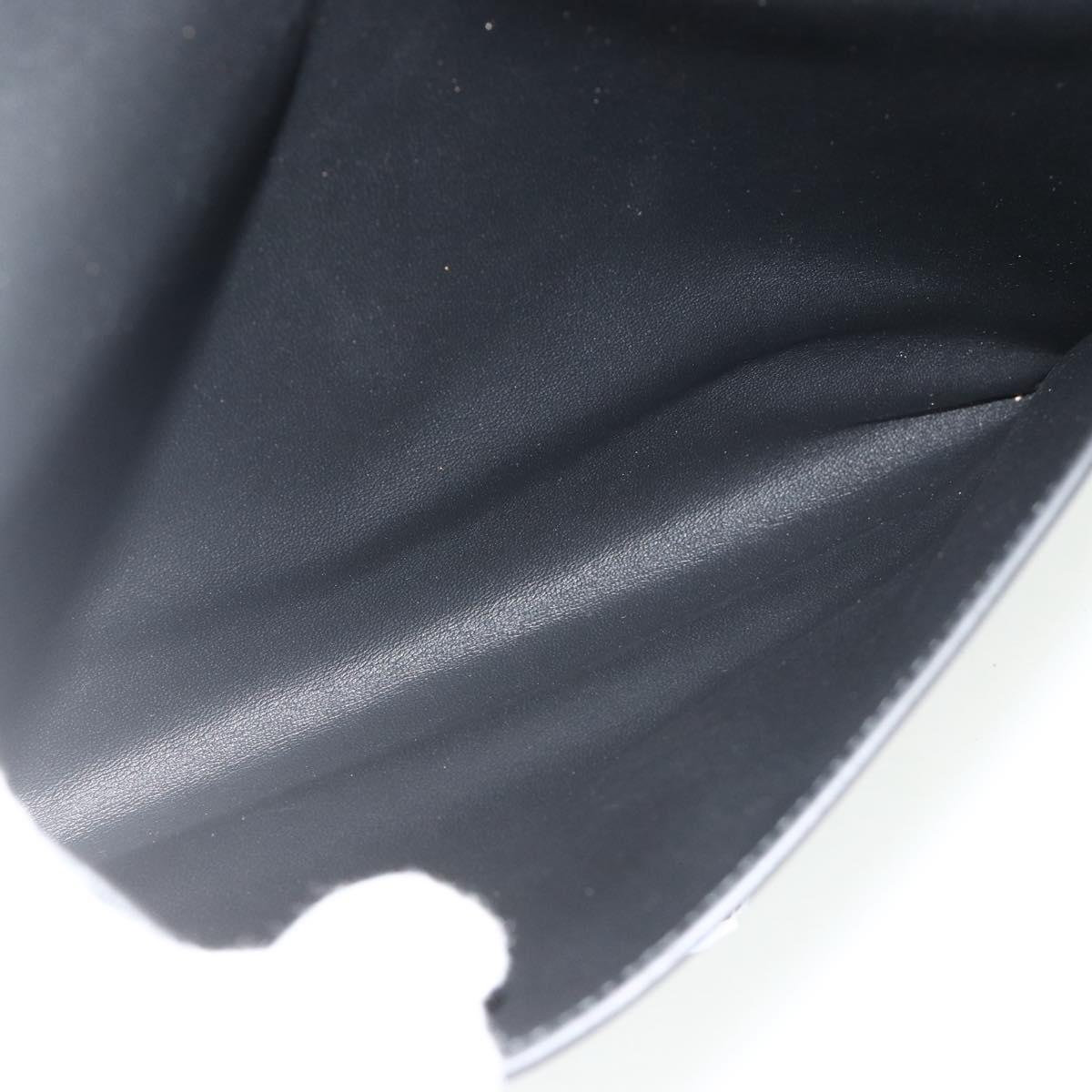 Alexander McQueen Clutch Bag Patent leather Black Silver Auth 176104A